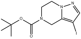 tert-butyl 6,7-dihydro-3-iodopyrazolo[1,5-a]pyrazine-5(4H)-carboxylate Structure