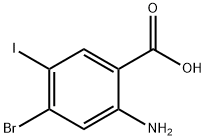 2-Amino-4-bromo-5-iodo-benzoic acid 구조식 이미지