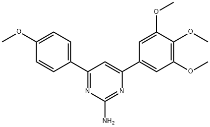 4-(4-methoxyphenyl)-6-(3,4,5-trimethoxyphenyl)pyrimidin-2-amine 구조식 이미지