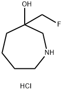 3-(FLUOROMETHYL)AZEPAN-3-OL HCL 구조식 이미지