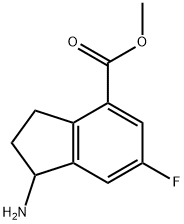 METHYL1-AMINO-6-FLUORO-2,3-DIHYDRO-1H-INDENE-4-CARBOXYLATE Structure