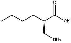 (2R)-2-(aminomethyl)hexanoic acid 구조식 이미지
