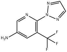 6-(2H-1,2,3-TRIAZOL-2-YL)-5-(TRIFLUOROMETHYL)PYRIDIN-3-AMINE 구조식 이미지