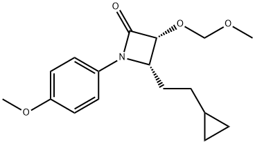(3R,4S)-4-(2-cyclopropylethyl)-3-(methoxymethoxy)-1-(4-methoxyphenyl)azetidin-2-one 구조식 이미지
