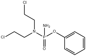 N-(amino-phenoxy-phosphoryl)-2-chloro-N-(2-chloroethyl)ethanamine 구조식 이미지