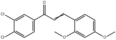 (2E)-1-(3,4-dichlorophenyl)-3-(2,4-dimethoxyphenyl)prop-2-en-1-one Structure