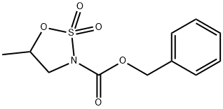 benzyl 5-methyl-1,2,3-oxathiazolidine-3-carboxylate 2,2-dioxide 구조식 이미지