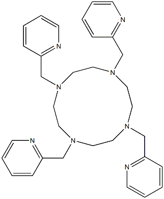 1,4,7,10-Tetraazacyclododecane, 1,4,7,10-tetrakis(2-pyridinylmethyl)- Structure