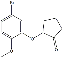 Cyclopentanone, 2-(5-bromo-2-methoxyphenoxy)- Structure