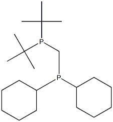 Phosphine, [[bis(1,1-dimethylethyl)phosphino]methyl]dicyclohexyl- Structure