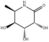 2-Piperidinone, 3,4,5-trihydroxy-6-methyl-, (3R,4R,5S,6R)- Structure