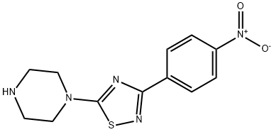 1-[3-(4-nitrophenyl)-1,2,4-thiadiazol-5-yl]piperazine Structure