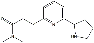 N,N-dimethyl-3-(6-pyrrolidin-2-ylpyridin-2-yl)propanamide Structure