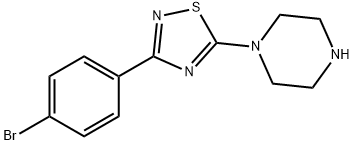 1-[3-(4-bromophenyl)-1,2,4-thiadiazol-5-yl]piperazine Structure