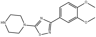 1-[3-(3,4-dimethoxyphenyl)-1,2,4-thiadiazol-5-yl]piperazine Structure