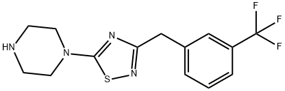 1-(3-{[3-(trifluoromethyl)phenyl]methyl}-1,2,4-thiadiazol-5-yl)piperazine Structure