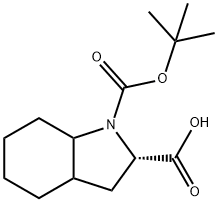 Boc-L-octahydroindole-2-carboxylic acid 구조식 이미지