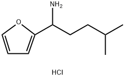 1-(furan-2-yl)-4-methylpentan-1-amine hydrochloride Structure