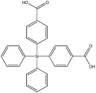 Benzoic acid, 4,4'-(diphenylsilylene)bis- Structure