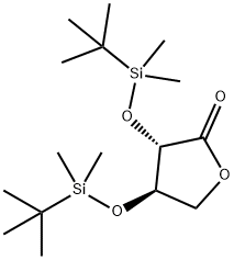 (3S,4R)-3,4-Bis((tert-butyldimethylsilyl)oxy)dihydrofuran-2(3H)-one Structure