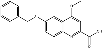 6-Benzyloxy-4-methoxy-quinoline-2-carboxylic acid 구조식 이미지