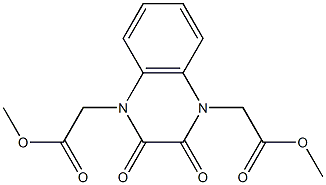 (4-Methoxycarbonylmethyl-2,3-dioxo-3,4-dihydro-2H-quinoxalin-1-yl)-acetic acid methyl ester Structure