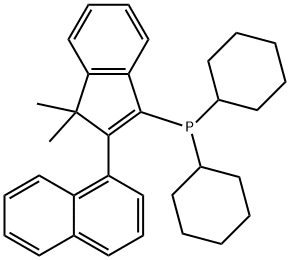 dicyclohexyl[1,1-dimethyl-2-(1-naphthalenyl)-1H-inden-3-yl]Phosphine Structure