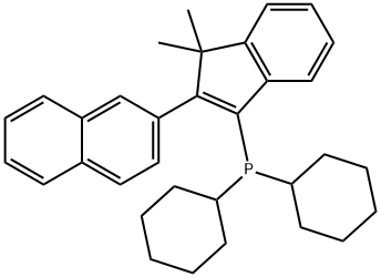 dicyclohexyl[1,1-dimethyl-2-(2-naphthalenyl)-1H-inden-3-yl]Phosphine Structure