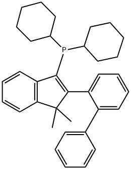 (2-[1,1'-biphenyl]-2-yl-1,1-dimethyl-1H-inden-3-yl)dicyclohexylPhosphine Structure