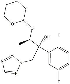 (2R,3R)-2-(2,5-difluorophenyl)-3-((tetrahydro-2H-pyran-2-yl)oxy)-1-(1H-1,2,4-triazol-1-yl)butan-2-ol 구조식 이미지