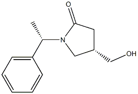 2-Pyrrolidinone, 4-(hydroxymethyl)-1-[(1S)-1-phenylethyl]-, (4S)- Structure