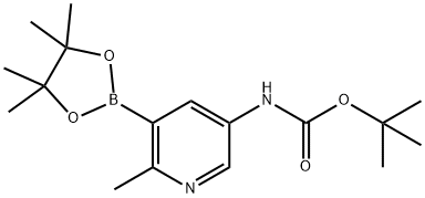 (5-((TERT-BUTOXYCARBONYL)AMINO)-2-METHYLPYRIDIN-3-YL)BORONIC ACID PINACOL ESTER Structure