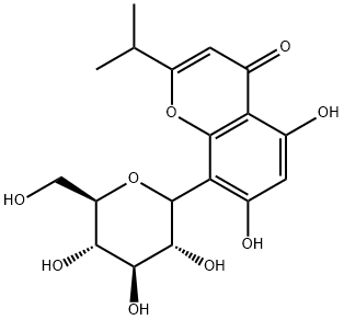 8-Glucosyl-5,7-dihydroxy-2-isopropylchromone Structure