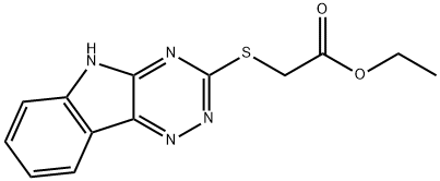 Acetic acid, (2H-1,2,4-triazino[5,6-b]indol-3-ylthio)-, ethyl ester 구조식 이미지