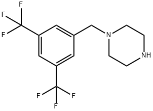 1-{[3,5-bis(trifluoromethyl)phenyl]methyl}piperazine 구조식 이미지