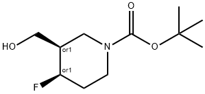 (Cis)-tert-butyl 4-fluoro-3-(hydroxymethyl)piperidine-1-carboxylate Structure