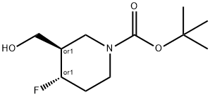 (Trans)-tert-butyl 4-fluoro-3-(hydroxymethyl)piperidine-1-carboxylate Structure