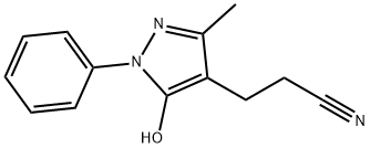 3-(5-Hydroxy-3-methyl-1-phenyl-1H-pyrazol-4-yl)-propionitrile Structure