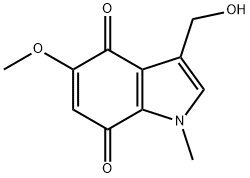 3-(hydroxymethyl)-5-methoxy-1-methylindole-4,7-dione Structure