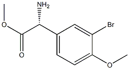 METHYL(2R)-2-AMINO-2-(3-BROMO-4-METHOXYPHENYL)ACETATE Structure