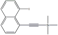 Silane, [(8-iodo-1-naphthalenyl)ethynyl]trimethyl- 구조식 이미지