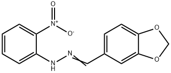 1-(1,3-benzodioxol-5-ylmethylene)-2-(2-nitrophenyl)hydrazine Structure