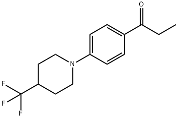 1-(4-(4-(trifluoromethyl)piperidin-1-yl)phenyl)propan-1-one Structure