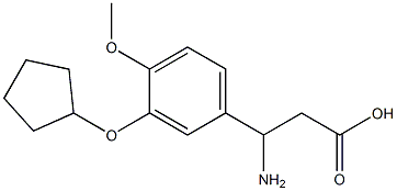 3-AMINO-3-(3-CYCLOPENTYLOXY-4-METHOXYPHENYL)PROPANOIC ACID Structure