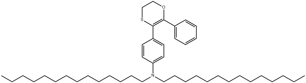4-(2-phenyl-5,6-dihydro-1,4-oxathiin-3-yl)-N,N-ditetradecylaniline 구조식 이미지