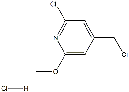 2-Chloro-4-(chloromethyl)-6-methoxypyridine hydrochloride Structure