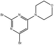 4-(2,6-dibromopyrimidin-4-yl)morpholine Structure