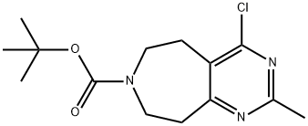 2-Methyl-2-propanyl 4-chloro-2-methyl-5,6,8,9-tetrahydro-7H-pyrimido[4,5-d]azepine-7-carboxylate 구조식 이미지