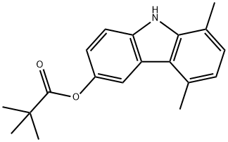 5,8-dimethyl-9H-carbazol-3-yl pivalate 구조식 이미지