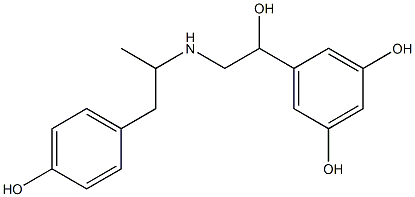 5-[1-hydroxy-2-[1-(4-hydroxyphenyl)propan-2-ylamino]ethyl]benzene-1,3-diol 구조식 이미지
